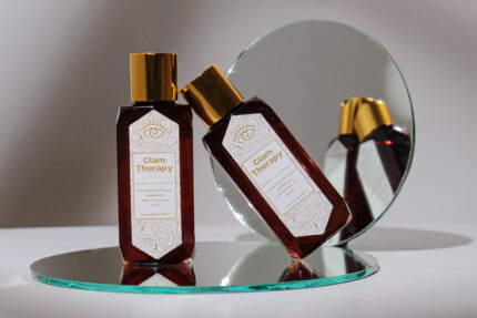 3 Adet x Glam Therapy Velvet Touch Cacao Seed Oil Infused Bronzlaştırıcı ve Masaj Yağı 100 ML - Şeffaf Kozmetik Çantası Hediyeli